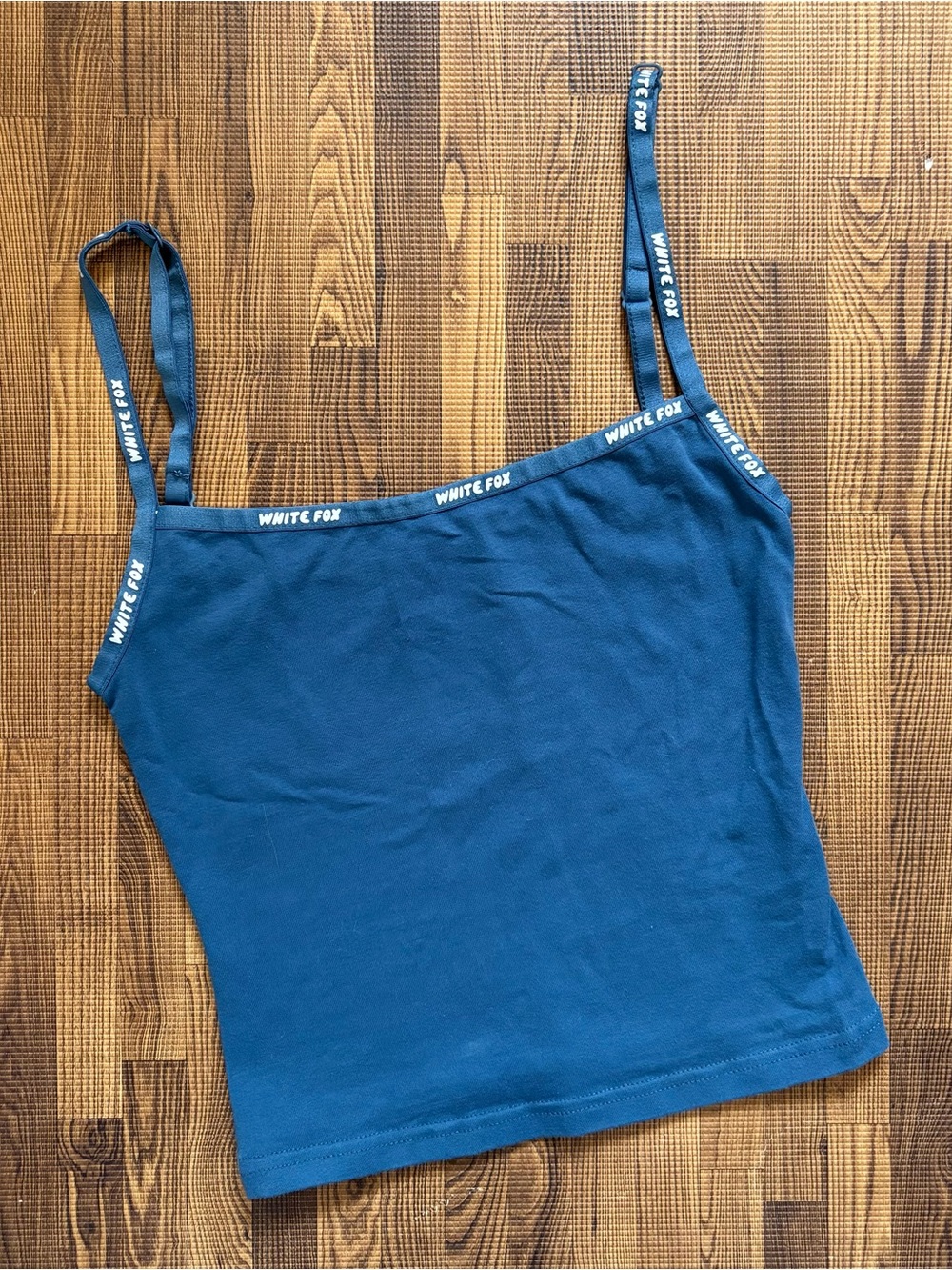 White Fox Cami Tank Top Teal XS